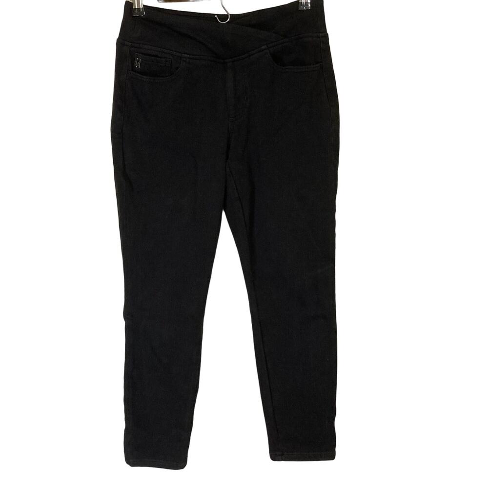 A627964 BELLE by_Kim Gravel Flexibelle Crossover High Waist Leggings Blk P 6